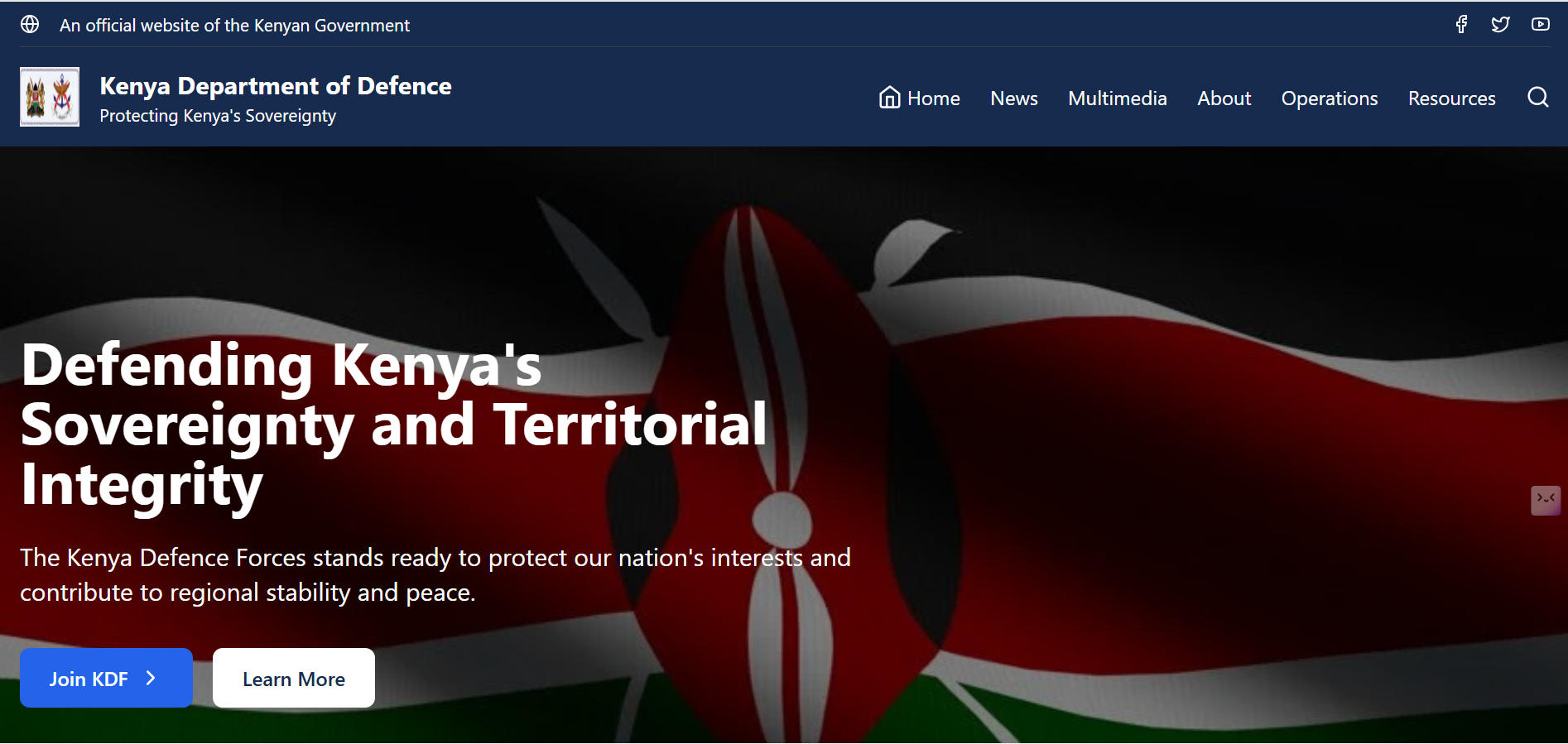 Kenya Department of Defence — abstract editorial visual